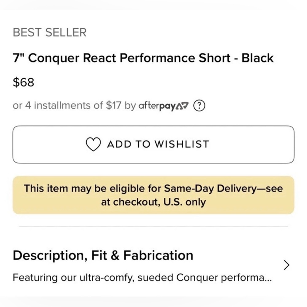 ALO Yoga Men’s “Conquer React Performance” Short 7” Inseam (M) *BESTSELLER* - Picture 5 of 10